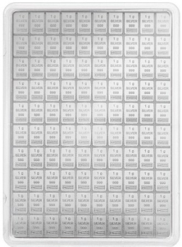 Silber Tafelbarren 100 x 1 Gramm Heimerle & Meule